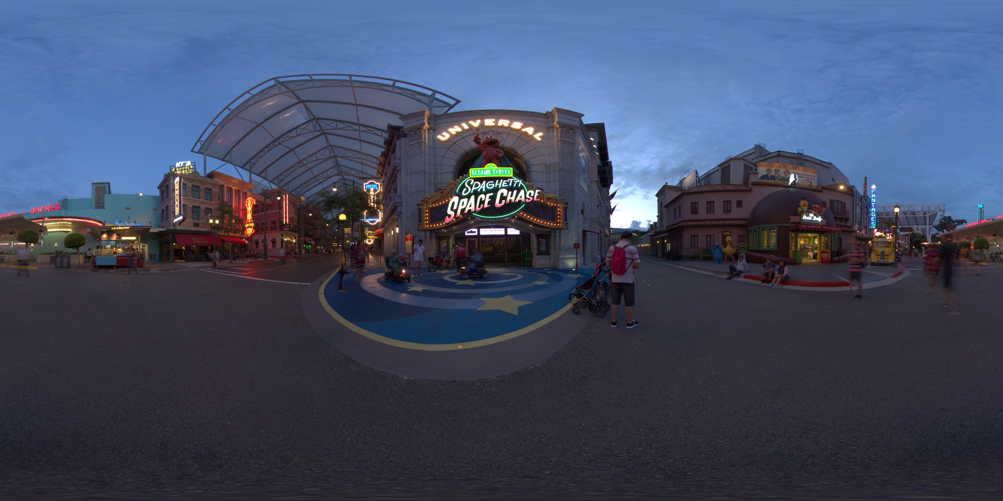 Thrilling Evening Amusement Entrance