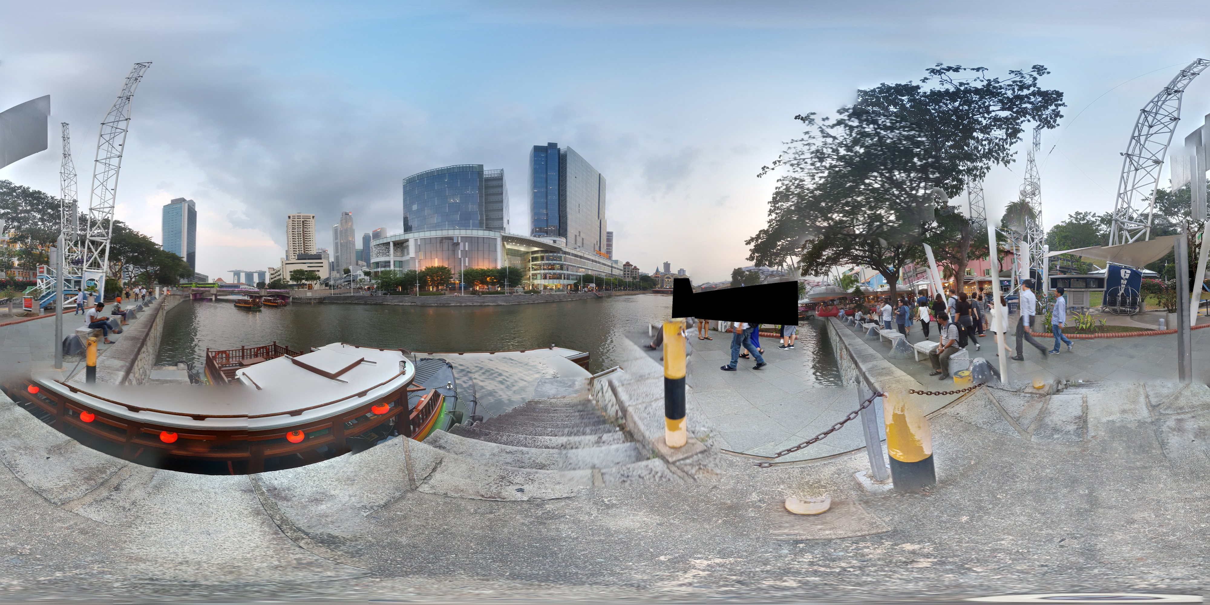 Urban Boats Along Canal