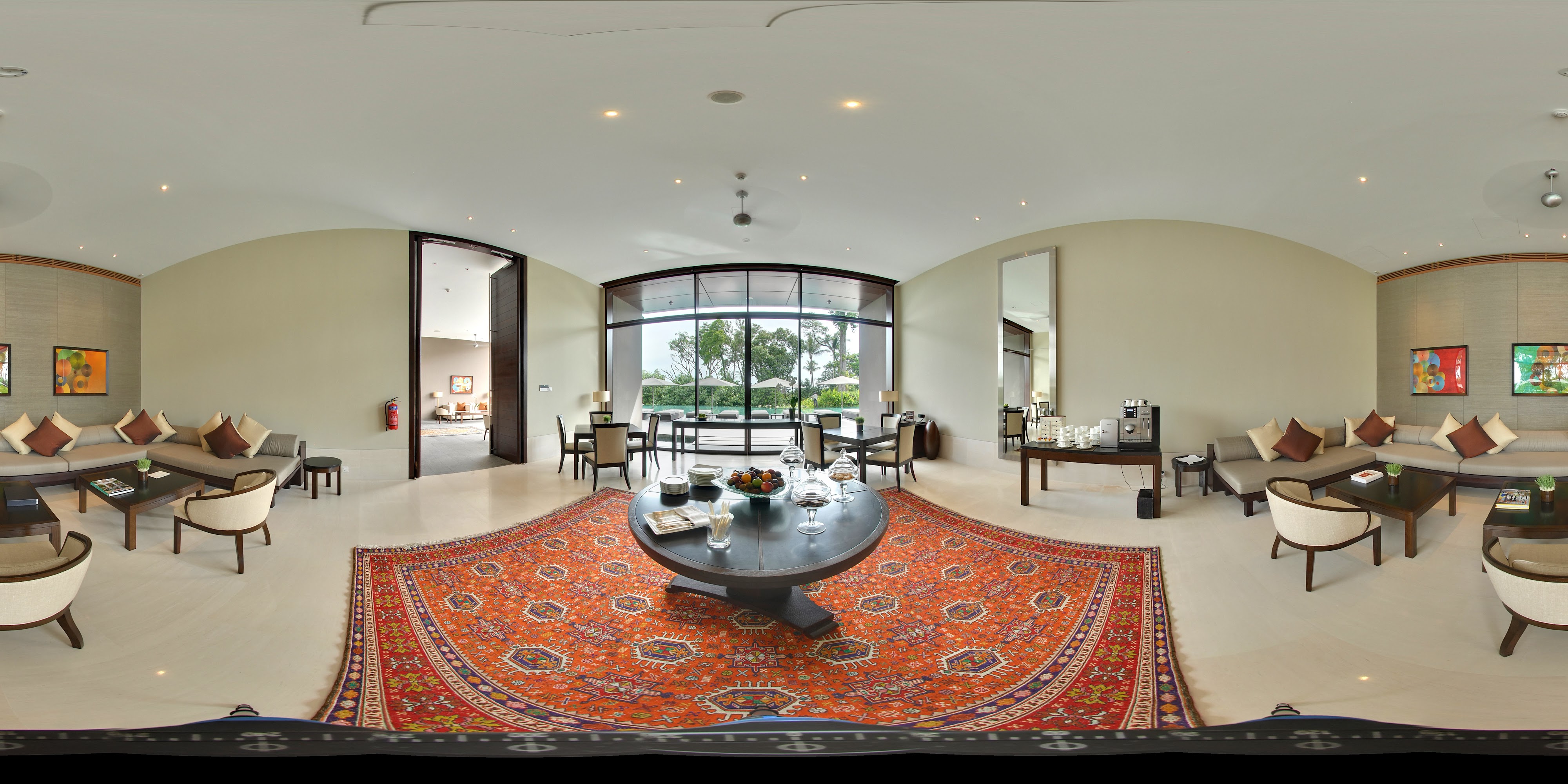 Luxurious Lobby Dining Seating