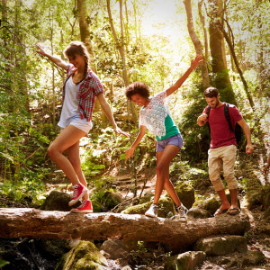 Best Activities fun - Three people trekking in the woods
