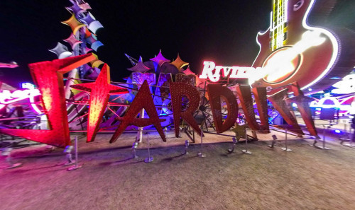 Old, neon signages in colorful designs & patterns all being displayed as an attraction in The Neon Museum, Las Vegas